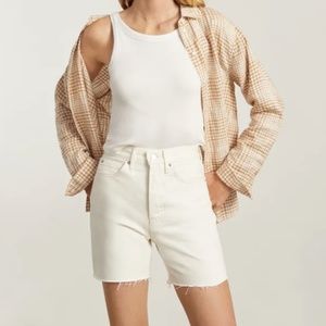 NWT EVERLANE - THE WAY-HIGH JEAN SHORT - BONE